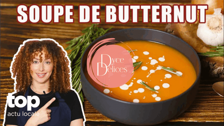 Soupe de butternut crémeuse et réconfortante – la recette facile de « Dyce Délices »