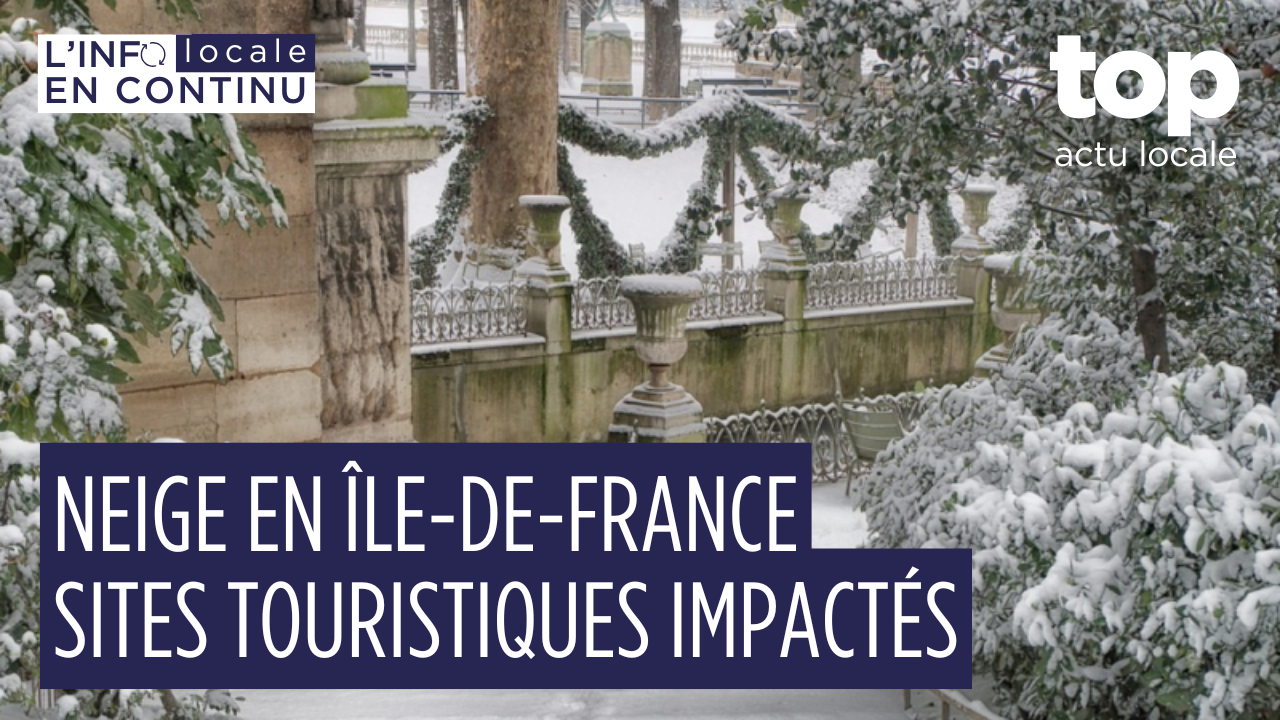 Neige et verglas en Île-de-France : fermetures de sites touristiques et fréquentation en recul ce mercredi 7 janvier