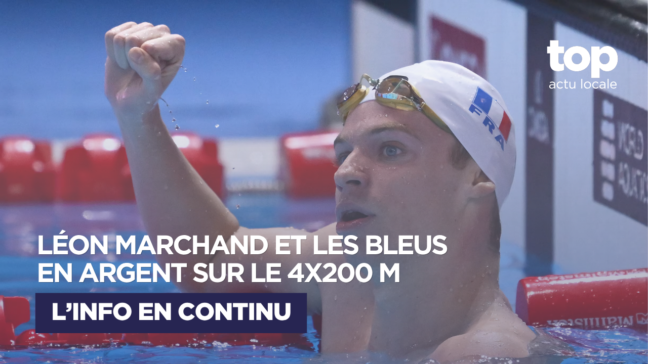 Natation : Léon Marchand porte les Bleus vers l’argent sur le 4×200 m aux championnats d’Europe
