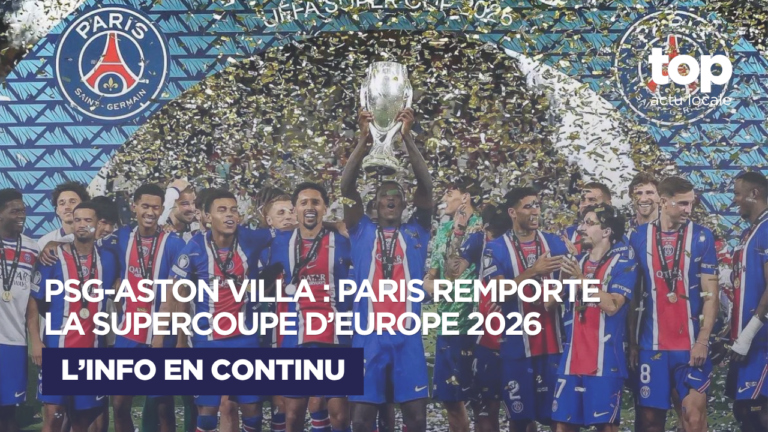 PSG : Paris conserve sa Supercoupe d’Europe après sa victoire contre Aston Villa